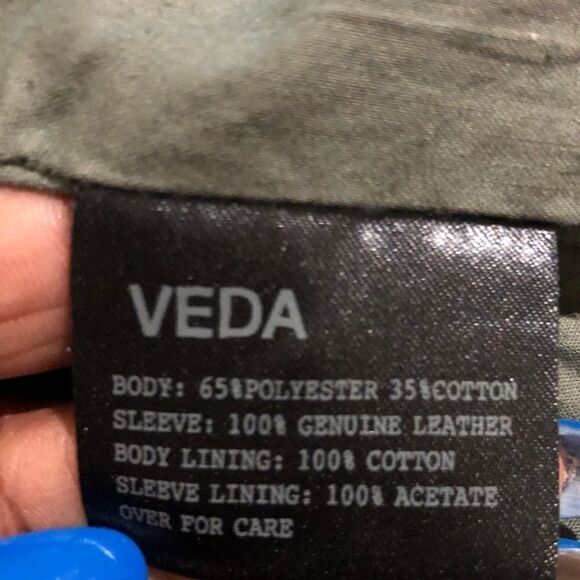 Olive Green and Black Women's Jacket - Picture 8 of 8